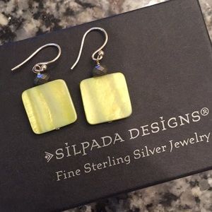 Silpada Green MOP earrings